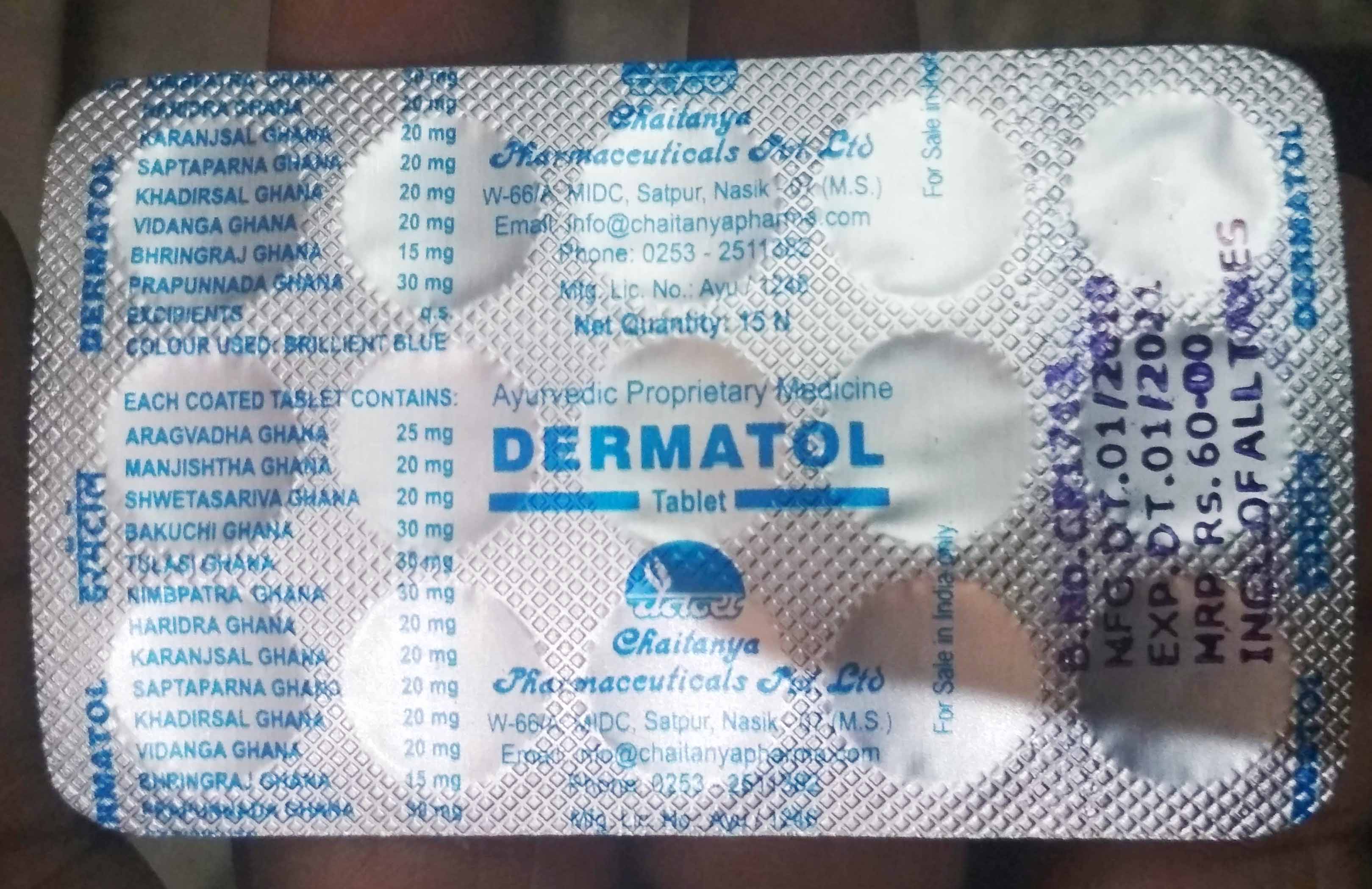 dermatol 10tab dermidex tablet upto 20% off chaitanya pharmaceuticals